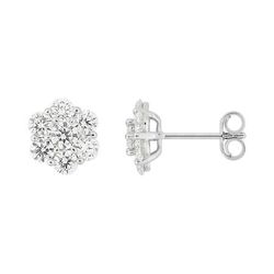 Pendientes Oro Blanco 9kts Argyor MRM (9)9KLGD230W Diamantes Laboratorio 1,05ct