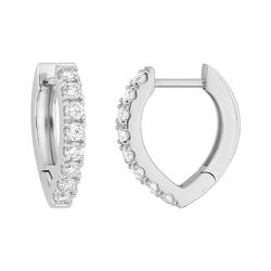 Pendientes Oro Blanco 9kts Argyor MRM (9)9KLGD285W Aro C. Diamantes Laboratorio 0,42ct DI.SYN F-VS