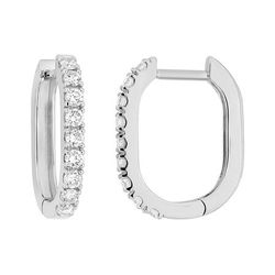 Pendientes Oro Blanco 9kts Argyor MRM (9)9KLGD289W Aro C. Diamantes Laboratorio 0,47ct DI.SYN F-VS