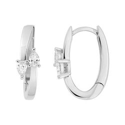 Pendientes Oro Blanco 9kts Argyor MRM (9)9KLGD290W Aro C. Diamantes Laboratorio 0,20 DI.SYN F-VS