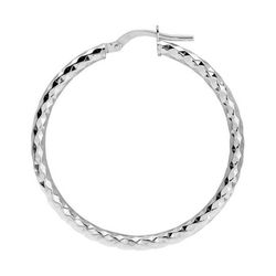 Pendientes Oro Blanco 9Kts Argyor MRM Mujer (9)9K3631GR Aro Liso En Brillo