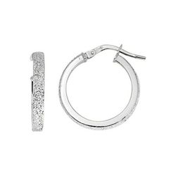 Pendientes Oro Blanco 9Kts Argyor MRM Mujer (9)9K3687GR Aro Liso En Brillo