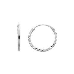 Pendientes Oro Blanco 9Kts Argyor MRM Mujer (9)9K8056G  Aro Liso En Brillo