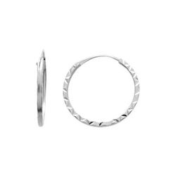Pendientes Oro Blanco 9Kts Argyor MRM Mujer (9)9K8057G Aro Liso En Brillo