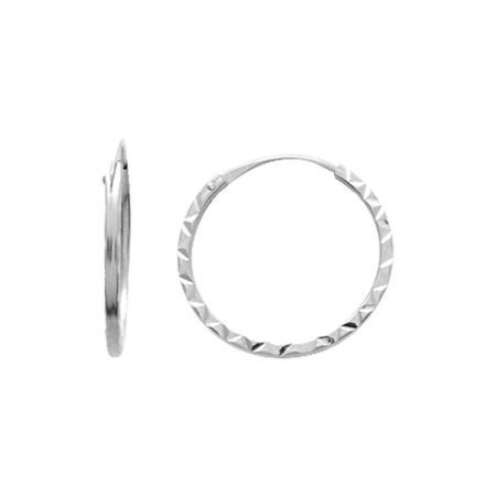 Pendientes Oro Blanco 9Kts Argyor MRM Mujer (9)9K8057G Aro Liso En Brillo