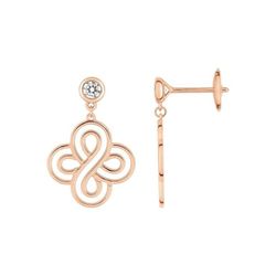 Pendientes Oro Rosa 18kts (18)2.5508.24 Chance 0.20ct GH SI Diamantes