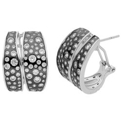 Pendientes Paladio Negro Liska Mujer AKM001A-N Circonitas