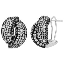 Pendientes Paladio Negro Liska Mujer AKM003A-N Circonitas