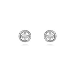 Pendientes Plata 06mm PEZ1493RH Circonita Redonda