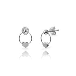 Pendientes Plata 11mm PEL1342RH Colgante Corazón