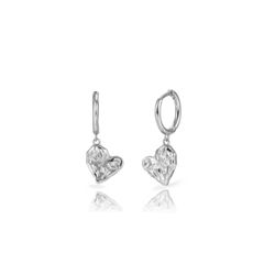 Pendientes Plata 11mm PEL1348RH Aro Colgante Corazón