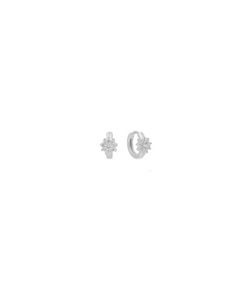 Pendientes Plata 12mm Liska MED227A Aro Flor Circonitas