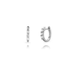Pendientes Plata 12mm PEZ1639RH Aro Circonitas