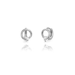 Pendientes Plata 12mm PEZ1684RH Aro Espiral Circonita