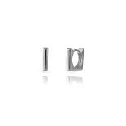 Pendientes Plata 13mm PEL1331RH13 Aro Cuadrado