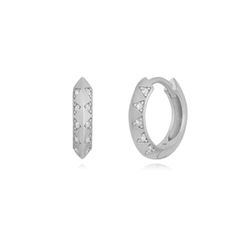 Pendientes Plata 13mm PEZ1534RH Aro Circonitas