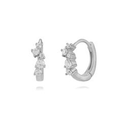 Pendientes Plata 13mm PEZ1537RH Aro Circonitas