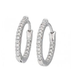 Pendientes Plata 16mm Liska MED142A 3 Aro Circonitas
