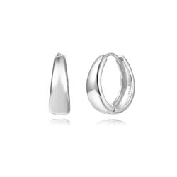 Pendientes Plata 16mm PEL1263RH16 Aro Oval En Brillo