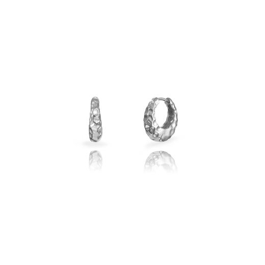 Pendientes Plata 17mm PEL1375RH Aro Martillado