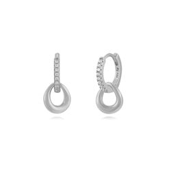 Pendientes Plata 17mm PEZ1548RH Colgante Aro