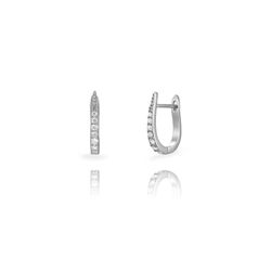 Pendientes Plata 17mm PEZ1696RH17 Aro Circonitas