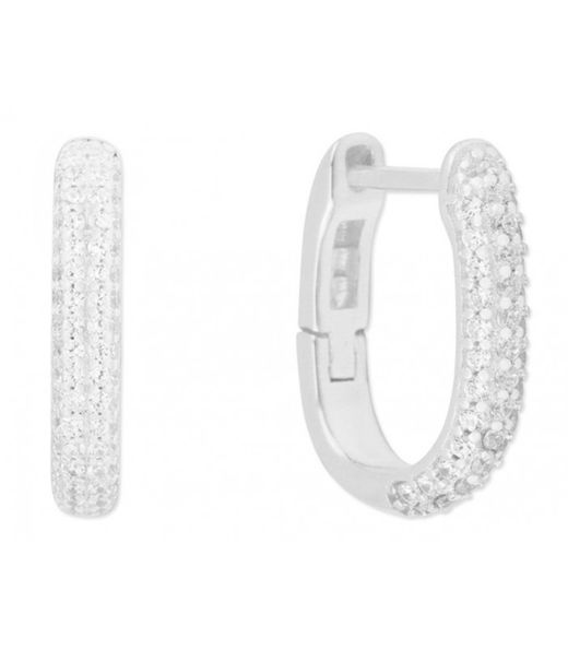 Brincos Prata 18mm Liska MED234A Zircônia