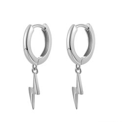Sølv øreringe 23mm PE00725RH Lightning Hoop