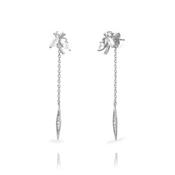 Pendientes Plata 56mm PEZ1678RH Mariposa Circonitas