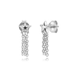 Pendientes Plata 6mm PEL1245RH Estrella Cadenas