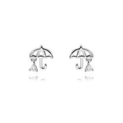 Pendientes Plata 6mm PEZ1475RH Paraguas Circonitas