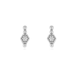 Pendientes Plata 6mm PEZ1525RH Colgante Circonitas