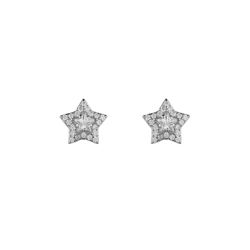 Pendientes Plata 7,5mm PEZ1505RH Estrella Circonitas