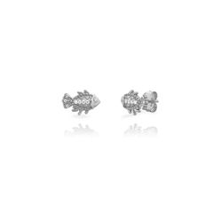 Pendientes Plata 7,5mm PEZ1644RH Pez Circonitas