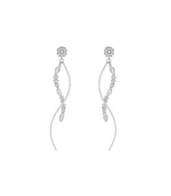 Pendientes Plata 7cm Liska LAD7230A Colgante Tiras Circonitas