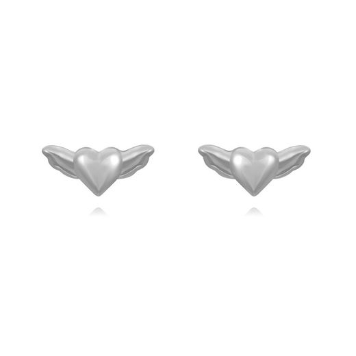 Pendientes Plata 7x3mm PEL1162RH Corazón Alas