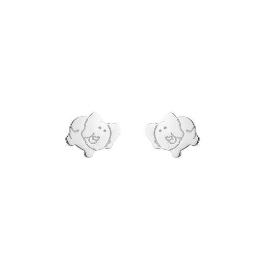 Pendientes Plata 9,5mm PEL1211PL Elefante