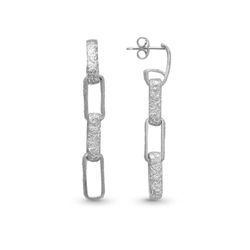 Pendientes Plata Argent Basic 4cm ARRM069 Cadena