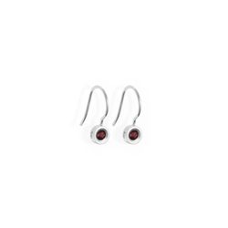 Pendientes Plata Argent Basic 6mm ARRJ004GG Granate Natural
