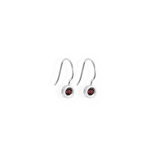Brincos de Prata Básicos Argent 6mm ARRJ004GG Granada Natural