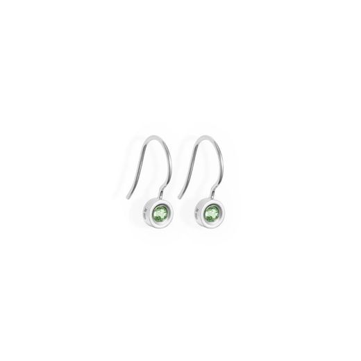 Brincos de Prata Básicos Argent 6mm ARRJ004GP Peridoto Natural
