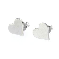 Pendientes Plata Argent Basic ARR2023 Corazón En Brillo
