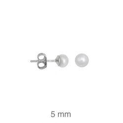 Pendientes Plata Argent Basic ARRV35 Perlas