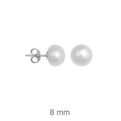 Pendientes Plata Argent Basic ARRVP28 Perlas