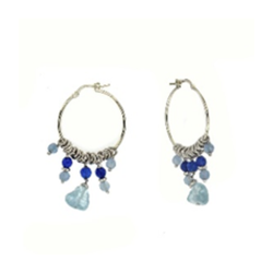 Pendientes Plata Argent Basic Mujer ARB002A Aro Piedras Multicolor