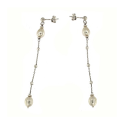 Pendientes Plata Argent Basic Mujer ARB007 Colgante Perlas