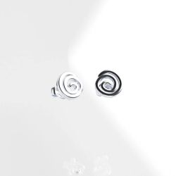 Pendientes Plata Argent Basic Mujer ARJ007P Lamia Espiral En Brillo 7mm