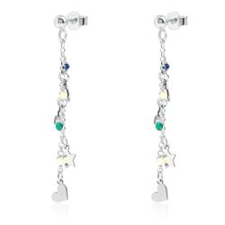 Pendientes Plata Argent Basic Mujer ARK002 Colgante Cadenilla