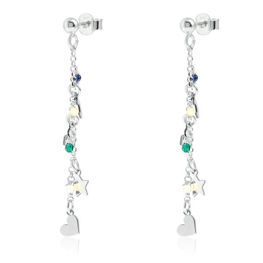 Pendientes Plata Argent Basic Mujer ARK002 Colgante Cadenilla