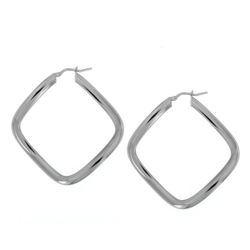 Pendientes Plata Argent Basic Mujer ARR24440 Aro Cuadrado